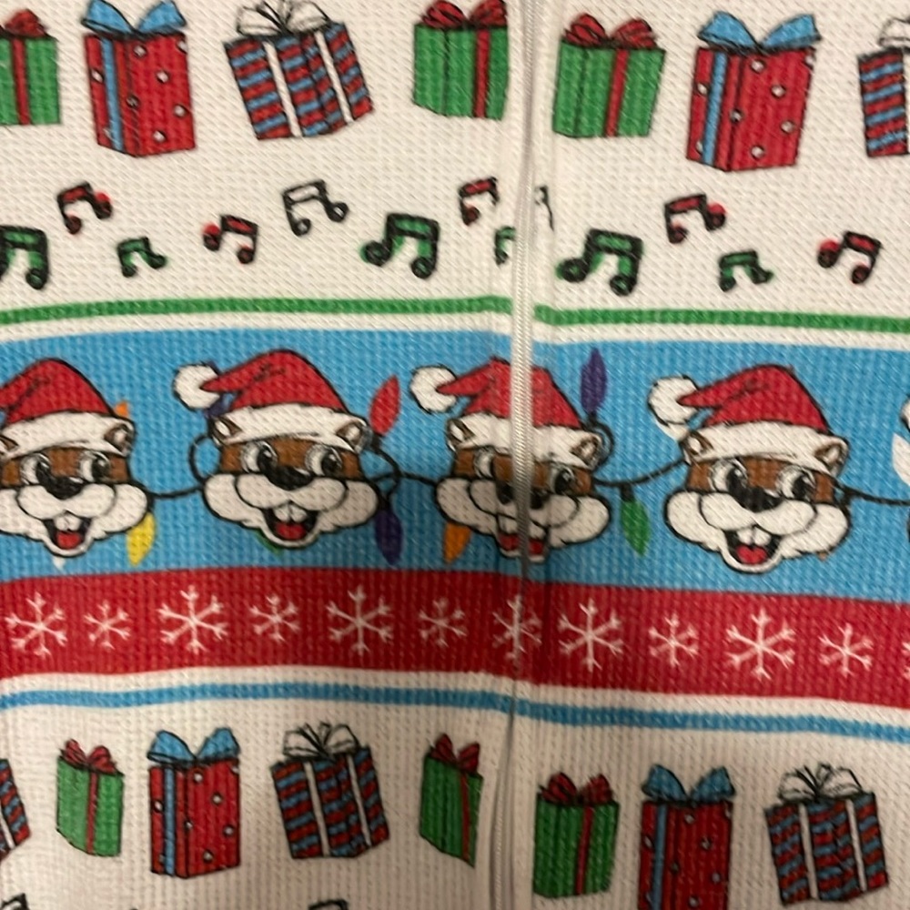 Buckees zip front holiday pajamas size youth extra small